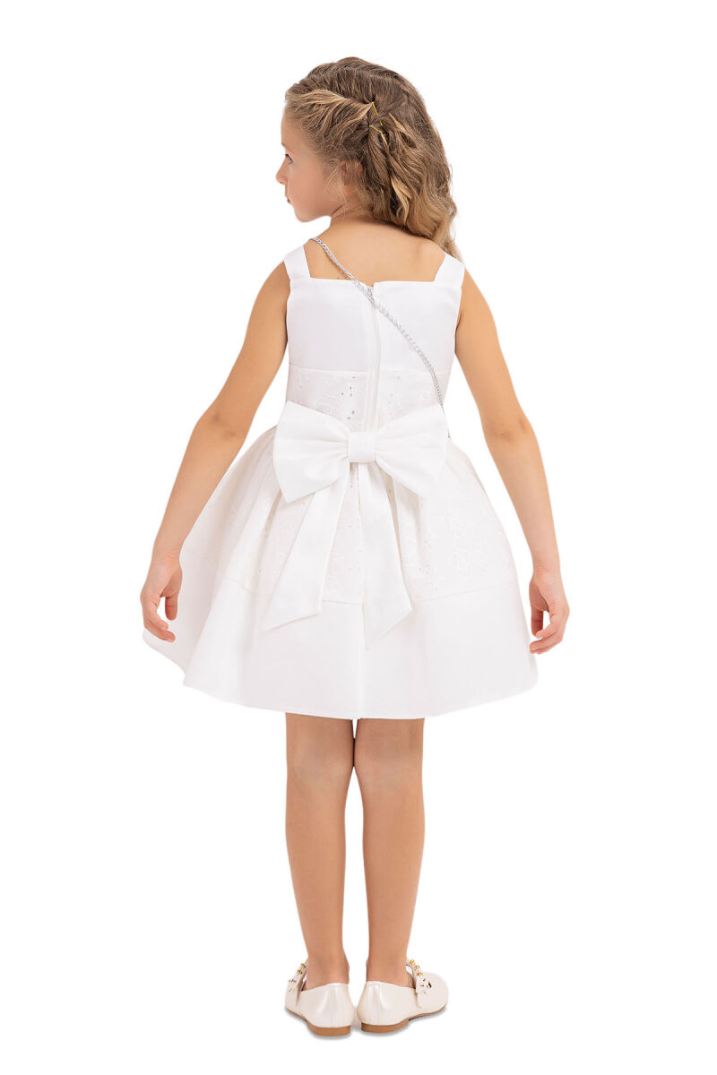 Ecru Strappy dress for girls 2-6 AGE 33314PR - 7