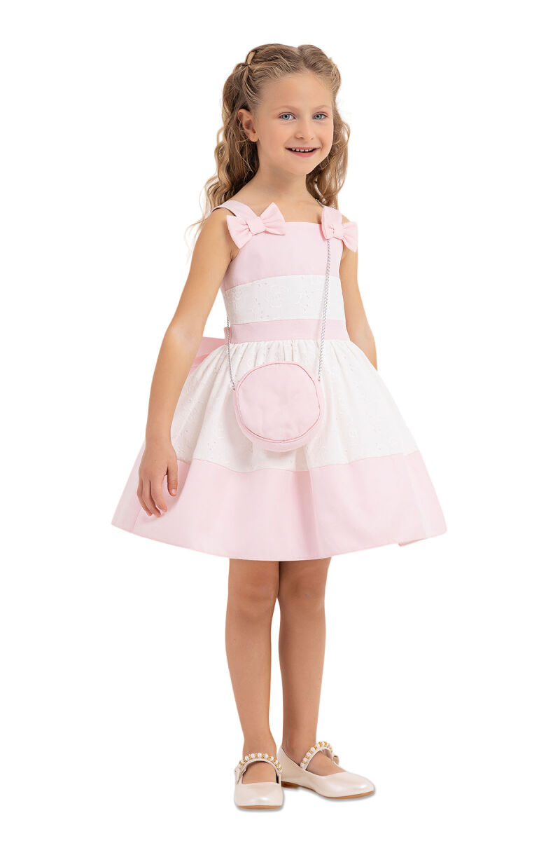 Pink Strappy dress for girls 2-6 AGE 33314PR - 2