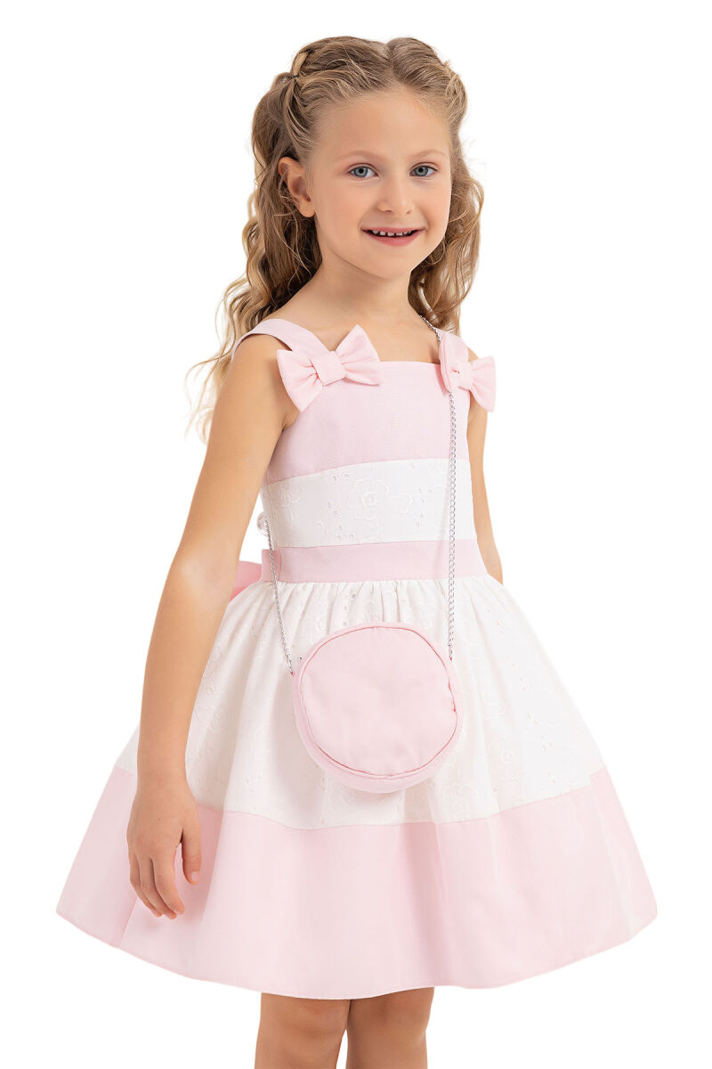 Pink Strappy dress for girls 2-6 AGE 33314PR - 3