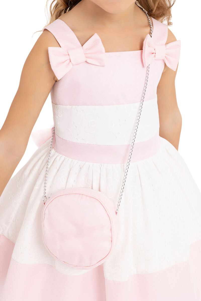 Pink Strappy dress for girls 2-6 AGE 33314PR - 4