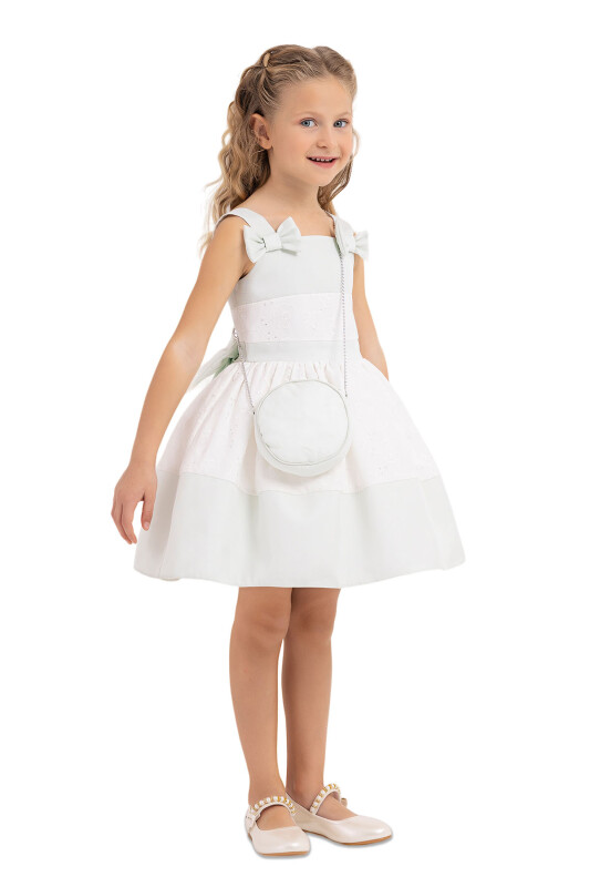 Mint Strappy dress for girls 2-6 AGE 33314PR - 2