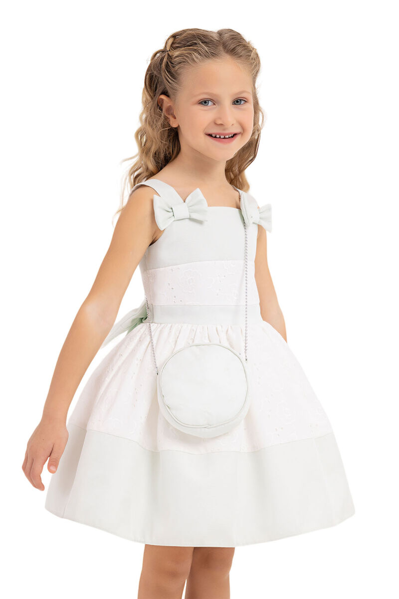 Mint Strappy dress for girls 2-6 AGE 33314PR - 3