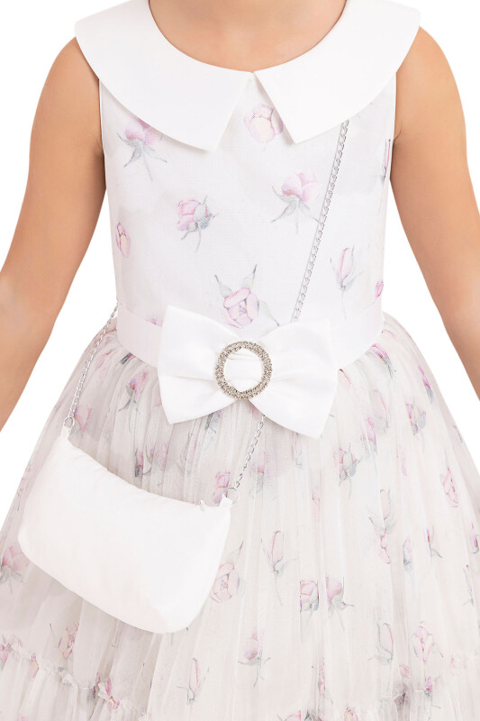 Powder Flowery dress for girls 8-12 AGE 33309PR - 13