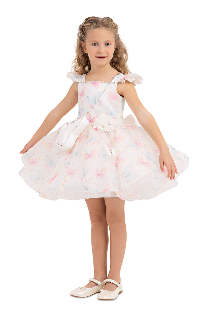 Pink Patterned dress for girls 2-6 AGE 33291PR - 2