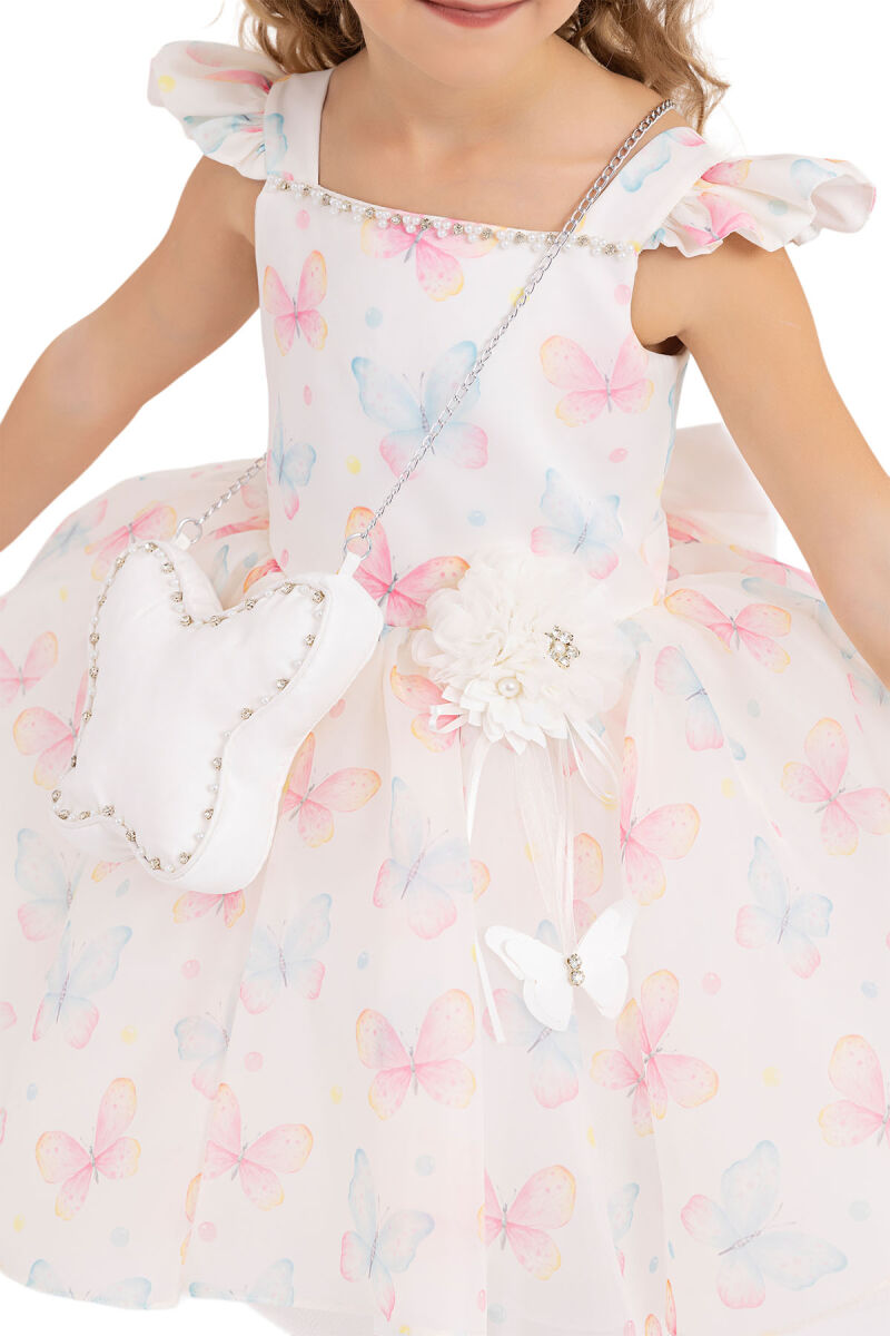 Pink Patterned dress for girls 2-6 AGE 33291PR - 4