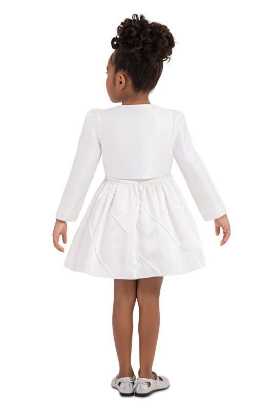 Ecru Long-Sleeved BOLERO for Girls 6-18 MONTH 33336PR - 2