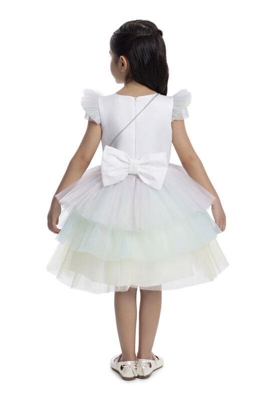Rainbow Layered Skirted Girl's Dress 3-7 AGE 34022PR - 7