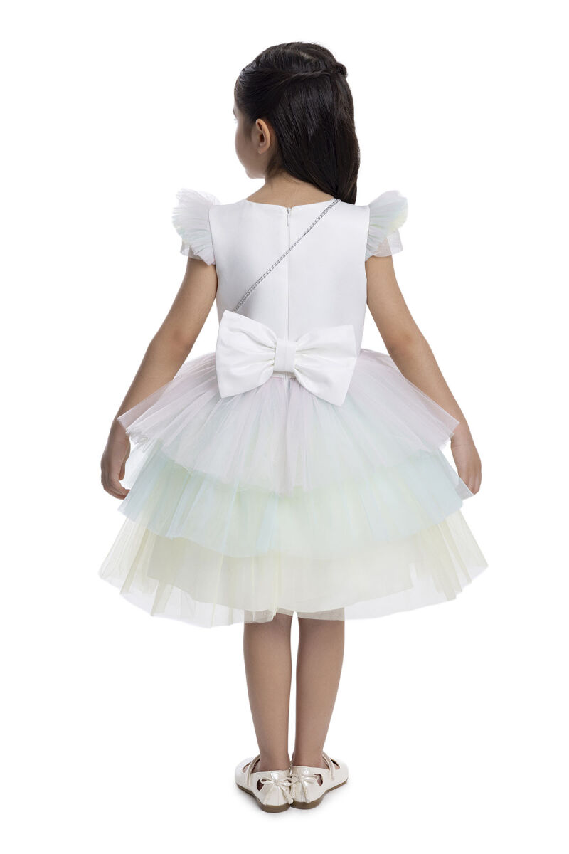 Rainbow Layered Skirted Girl's Dress 3-7 AGE 34022PR - 7