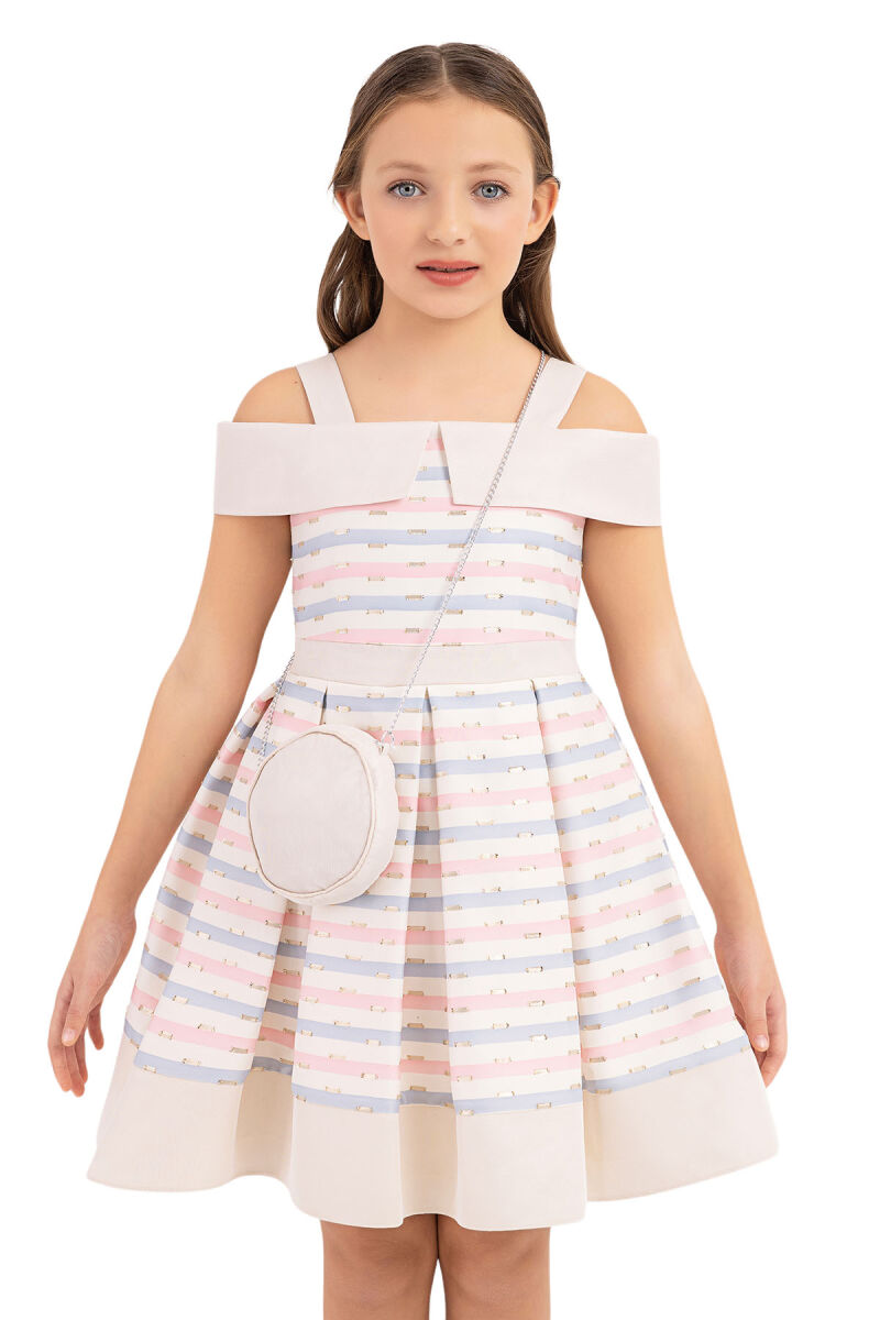 Pink Princess collar dress for girls 8-12 AGE 33304PR - 4