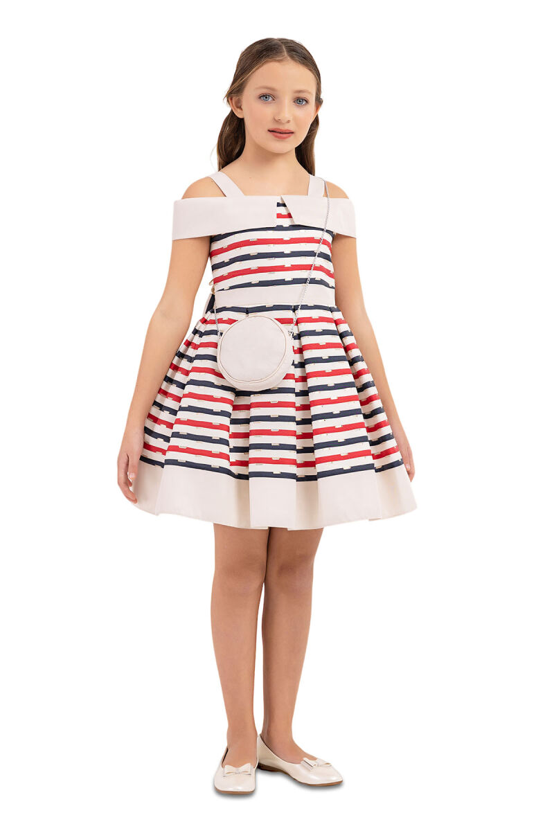 Navy Princess collar dress for girls 8-12 AGE 33304PR - 2