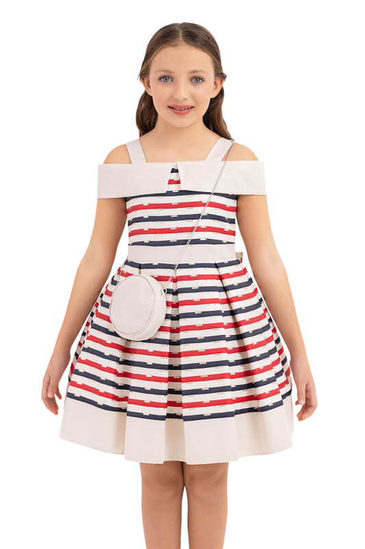Navy Princess collar dress for girls 8-12 AGE 33304PR - 4