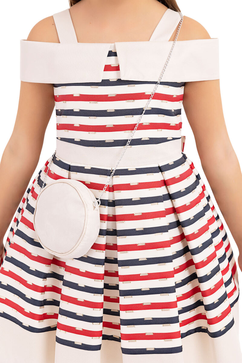 Navy Princess collar dress for girls 8-12 AGE 33304PR - 5