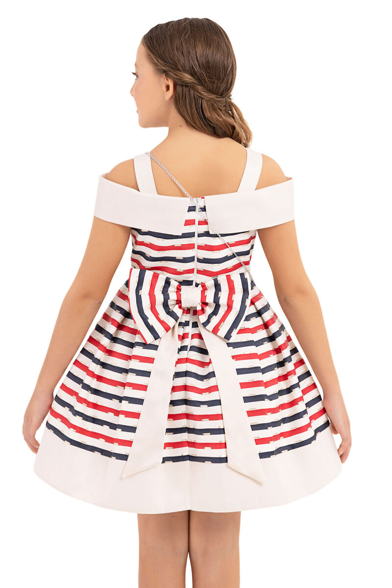 Navy Princess collar dress for girls 8-12 AGE 33304PR - 6