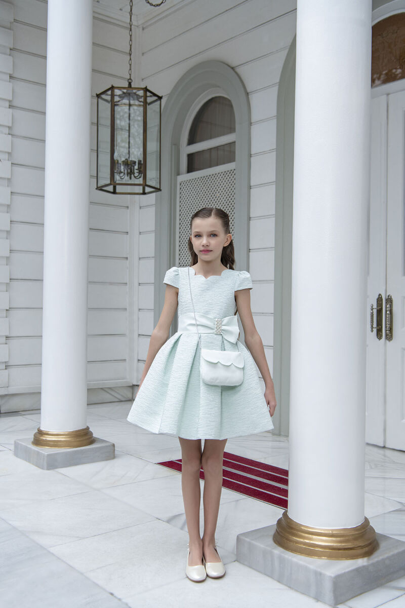 Mint Scallop collar dress for girls 8-12 AGE 33275PR - 2