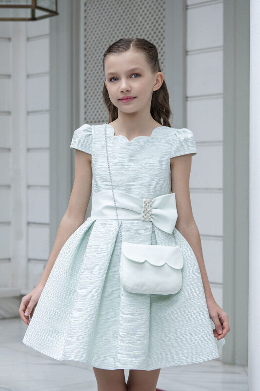 Mint Scallop collar dress for girls 8-12 AGE 33275PR - 3