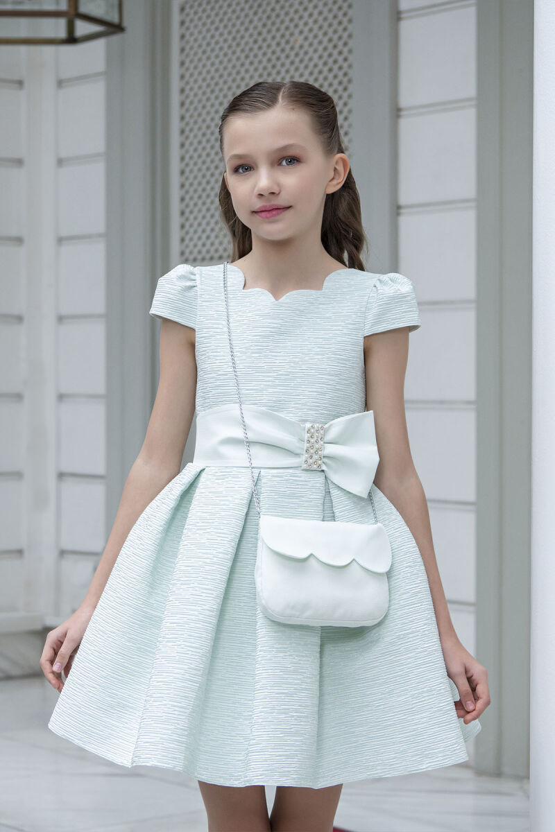Mint Scallop collar dress for girls 8-12 AGE 33275PR - 3