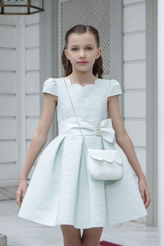 Mint Scallop collar dress for girls 8-12 AGE 33275PR - 4