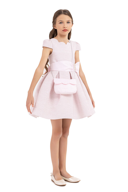 Pink Scallop collar dress for girls 8-12 AGE 33275PR - 2