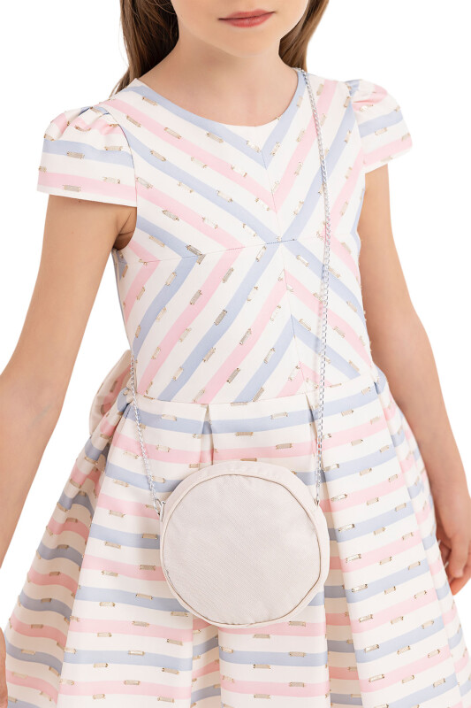 Pink Stripy dress for girls 4-8 AGE 33306PR - 8