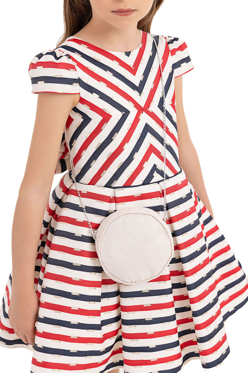 Navy Stripy dress for girls 4-8 AGE 33306PR - 4