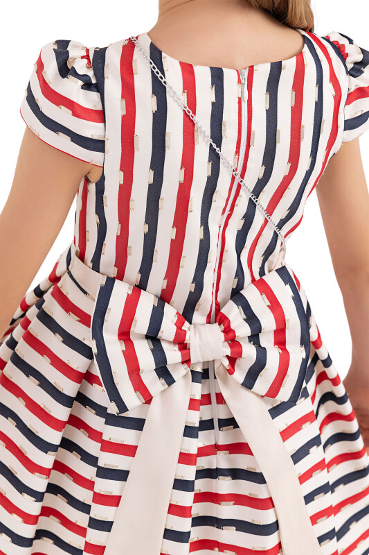Navy Stripy dress for girls 4-8 AGE 33306PR - 6