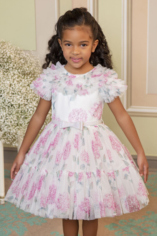 Pink Ruffled dress for girls 2-6 AGE 33298PR - 2