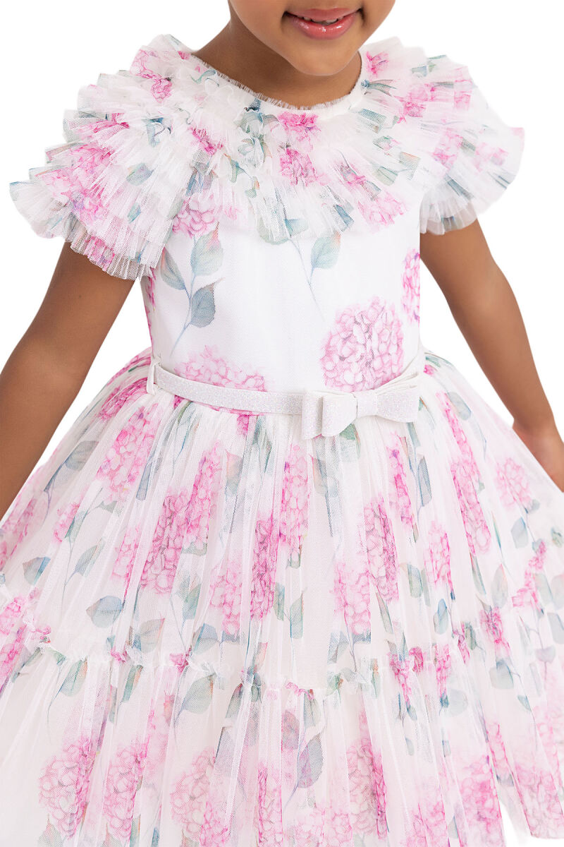 Pink Ruffled dress for girls 2-6 AGE 33298PR - 7