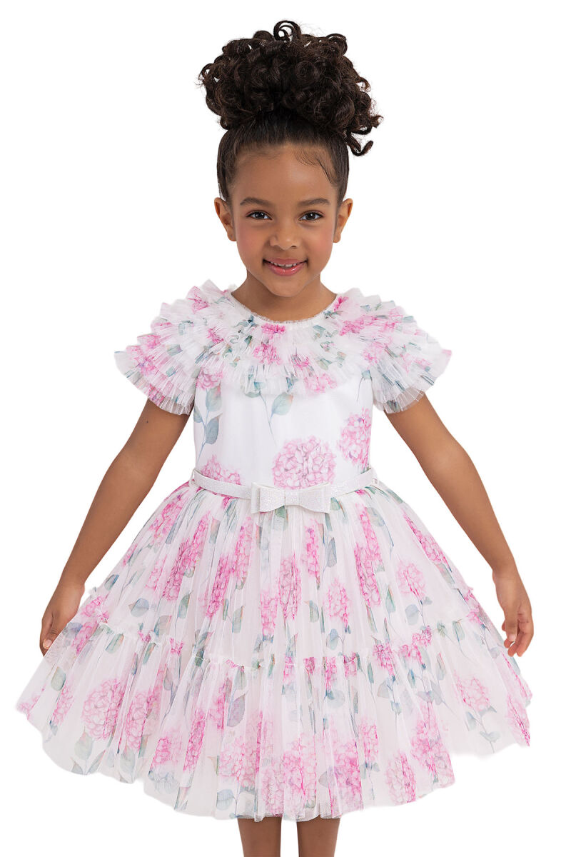Pink Ruffled dress for girls 2-6 AGE 33298PR - 8