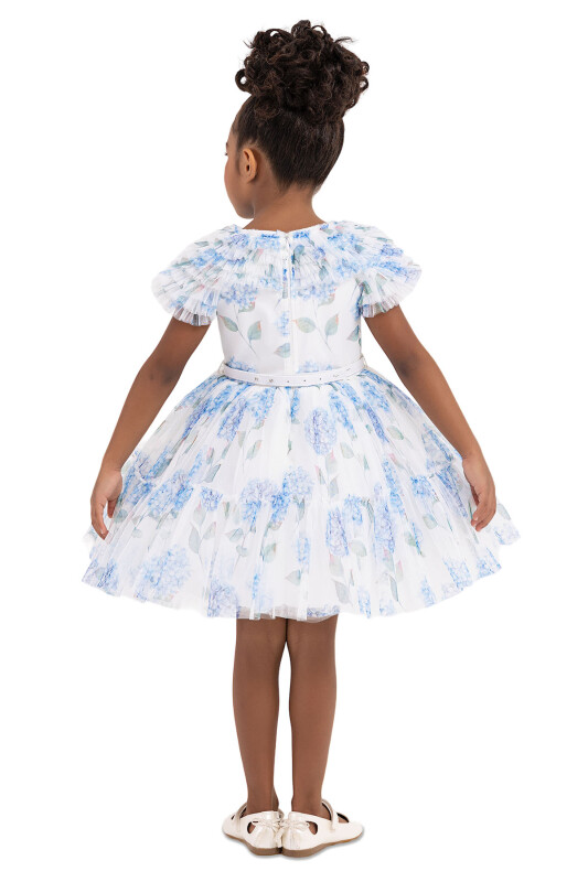 Blue Ruffled dress for girls 2-6 AGE 33298PR - 7
