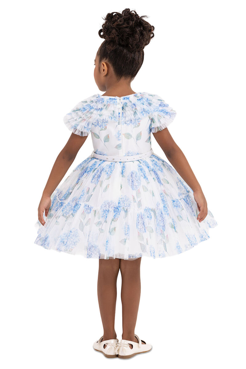 Blue Ruffled dress for girls 2-6 AGE 33298PR - 7