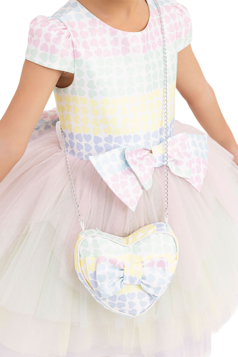 Pink Moon-sleeved, tutu dress for girls 2-6 AGE 33303PR - 3