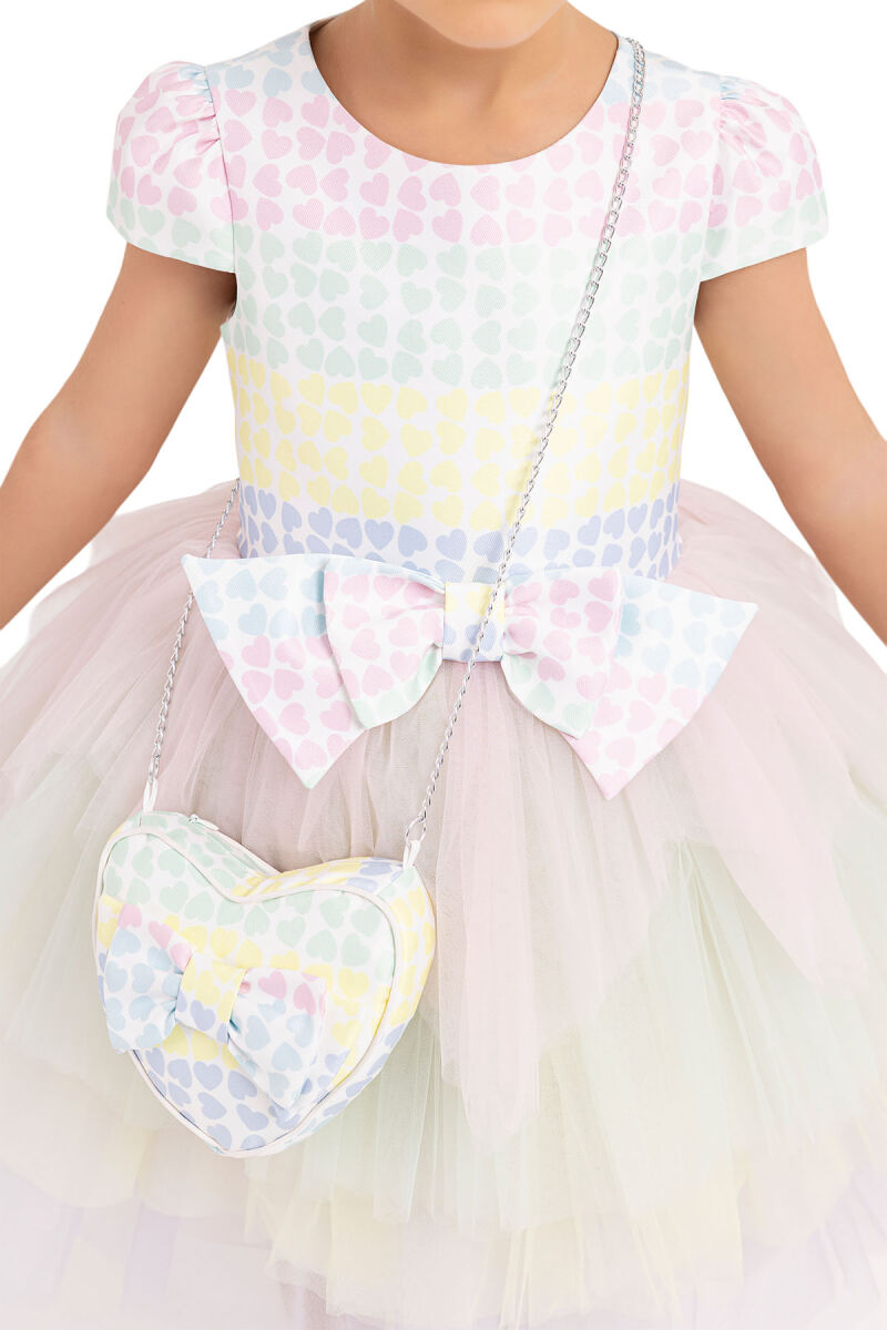 Pink Moon-sleeved, tutu dress for girls 2-6 AGE 33303PR - 5