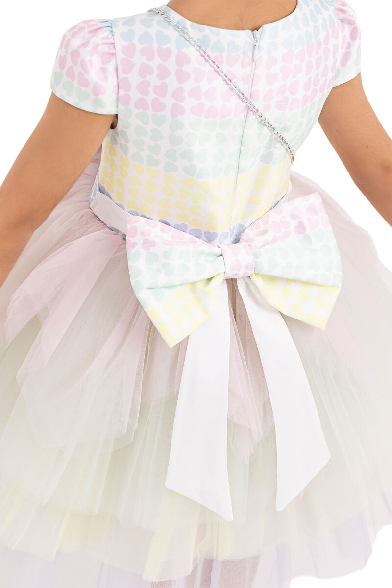 Pink Moon-sleeved, tutu dress for girls 2-6 AGE 33303PR - 6