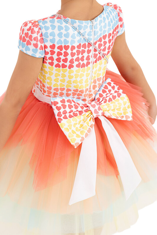 Coral Moon-sleeved, tutu dress for girls 2-6 AGE 33303PR - 6