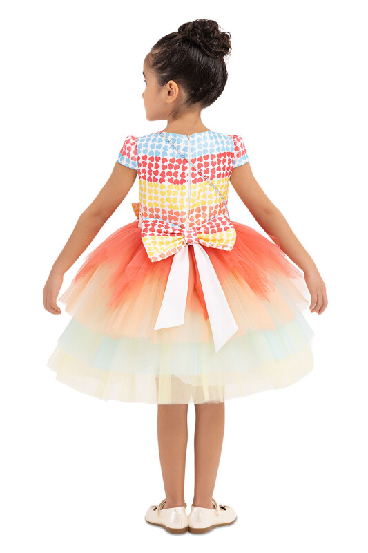 Coral Moon-sleeved, tutu dress for girls 2-6 AGE 33303PR - 7