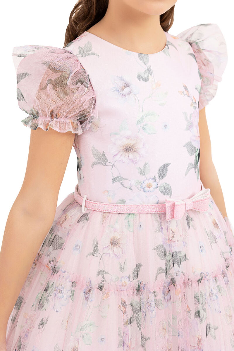 Powder Balloon-sleeved dress for girls 10-14 AGE 33300PR - 4