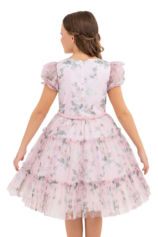 Powder Balloon-sleeved dress for girls 10-14 AGE 33300PR - 6