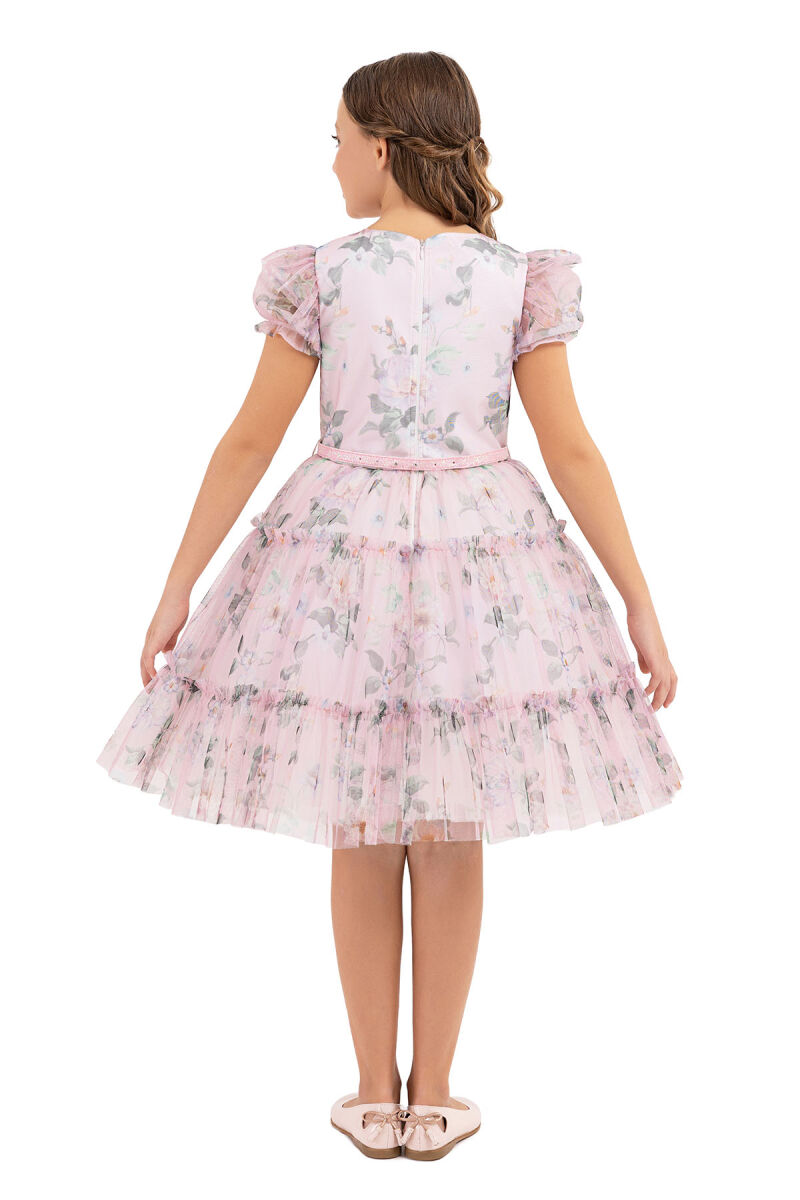 Powder Balloon-sleeved dress for girls 10-14 AGE 33300PR - 7