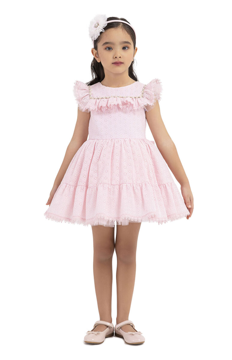 Powder Ruffled, dress for girls 2-6 AGE 33329PR - 1