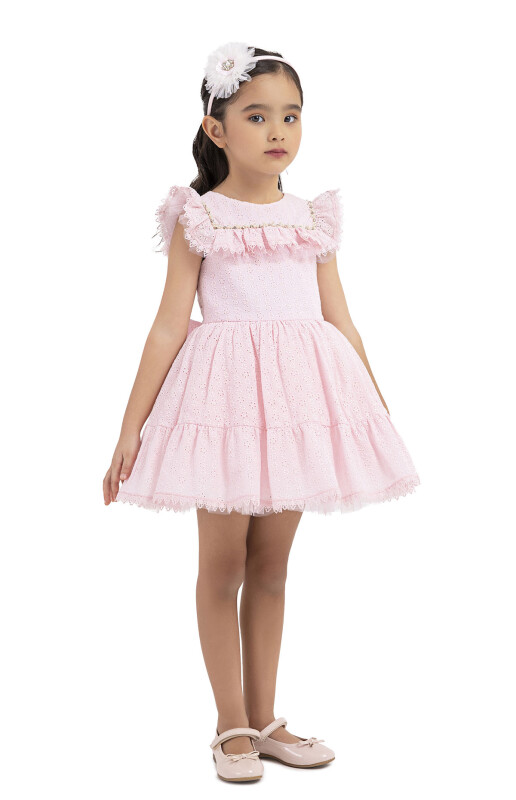 Powder Ruffled, dress for girls 2-6 AGE 33329PR - 2