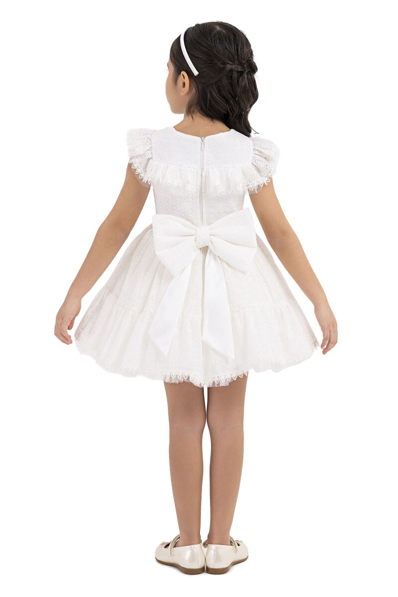 Ecru Ruffled, dress for girls 2-6 AGE 33329PR - 7