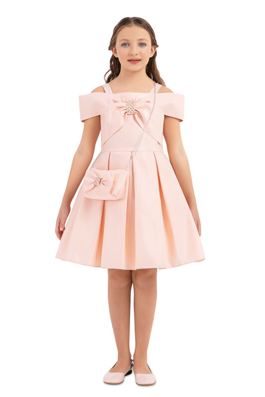 Salmon Princess Collar Dress for Girls 10-14 AGE 33296PR 