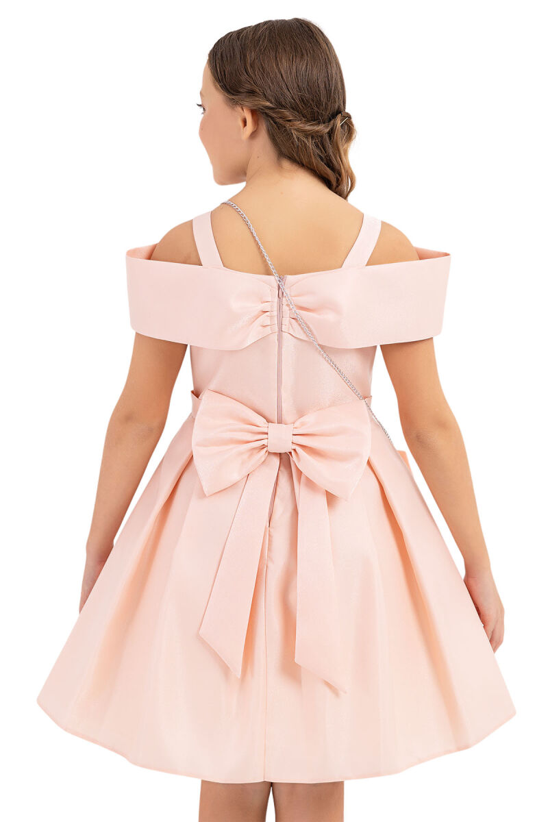 Salmon Princess Collar Dress for Girls 10-14 AGE 33296PR - 5