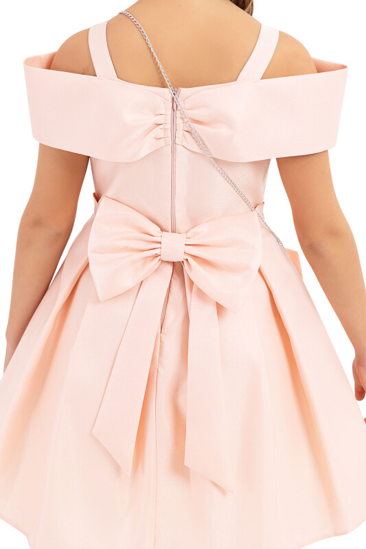 Salmon Princess Collar Dress for Girls 10-14 AGE 33296PR - 6