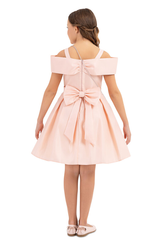 Salmon Princess Collar Dress for Girls 10-14 AGE 33296PR - 7