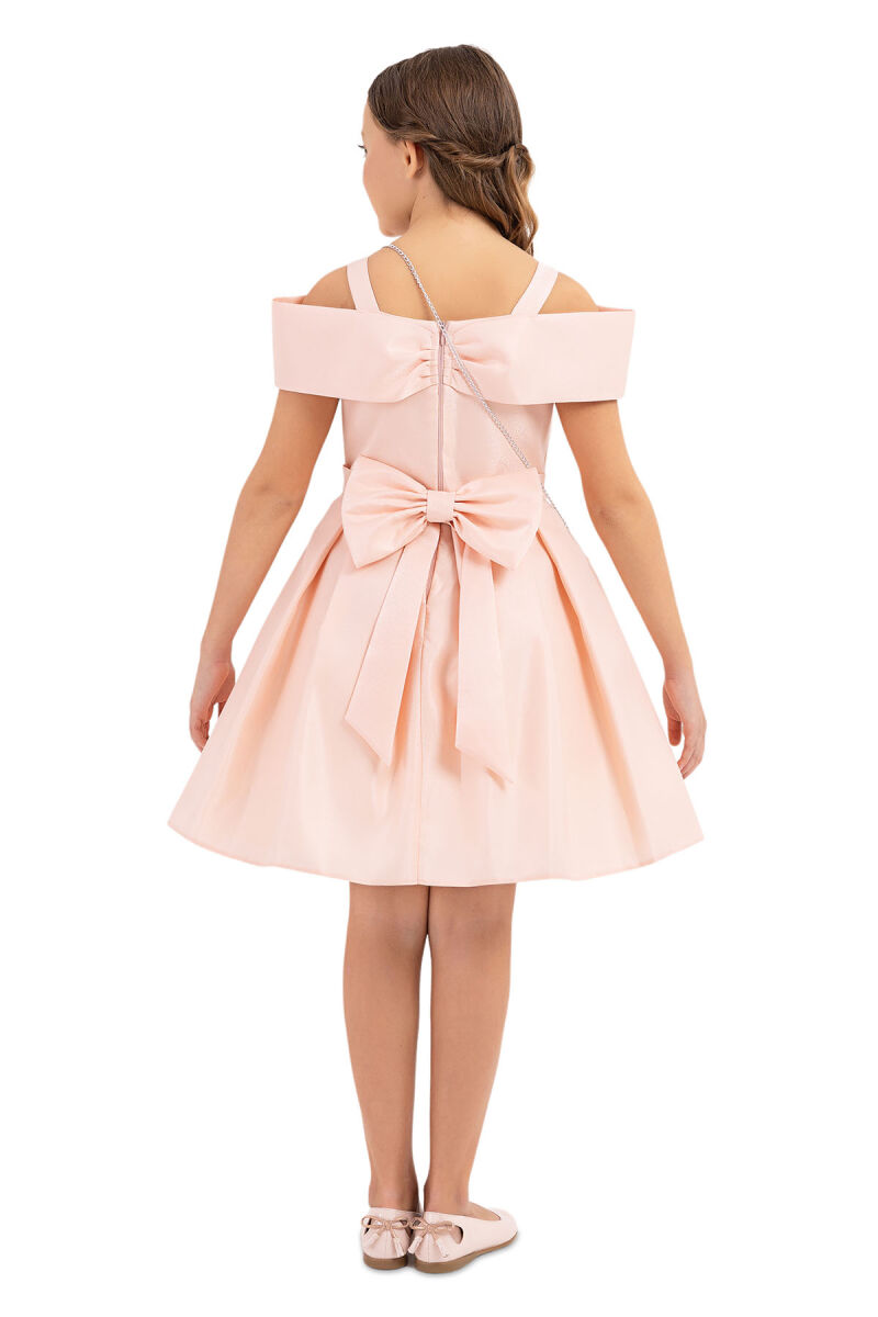Salmon Princess Collar Dress for Girls 10-14 AGE 33296PR - 7