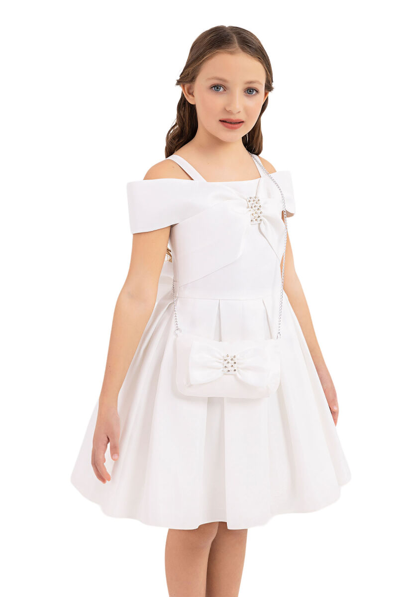 Ecru Princess Collar Dress for Girls 10-14 AGE 33296PR - 7