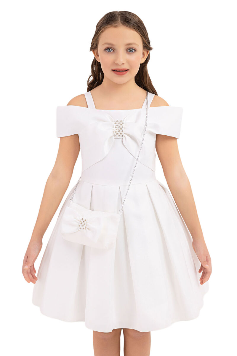 Ecru Princess Collar Dress for Girls 10-14 AGE 33296PR - 9