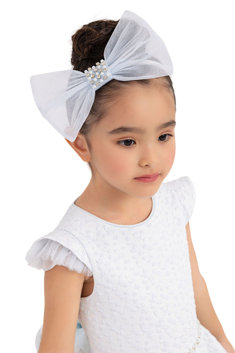Blue Ruffled Dress for Girls 4-8 AGE 33343PR - 5