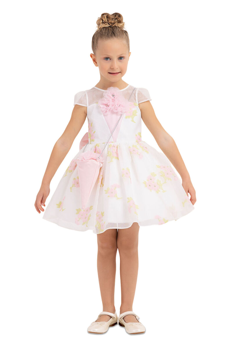Powder Tulle Collar Dress 2-6 AGE 33330PR - 1